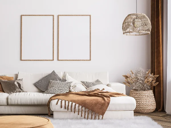 Décoration chambre d'hôtel sur mesure nature ethnic