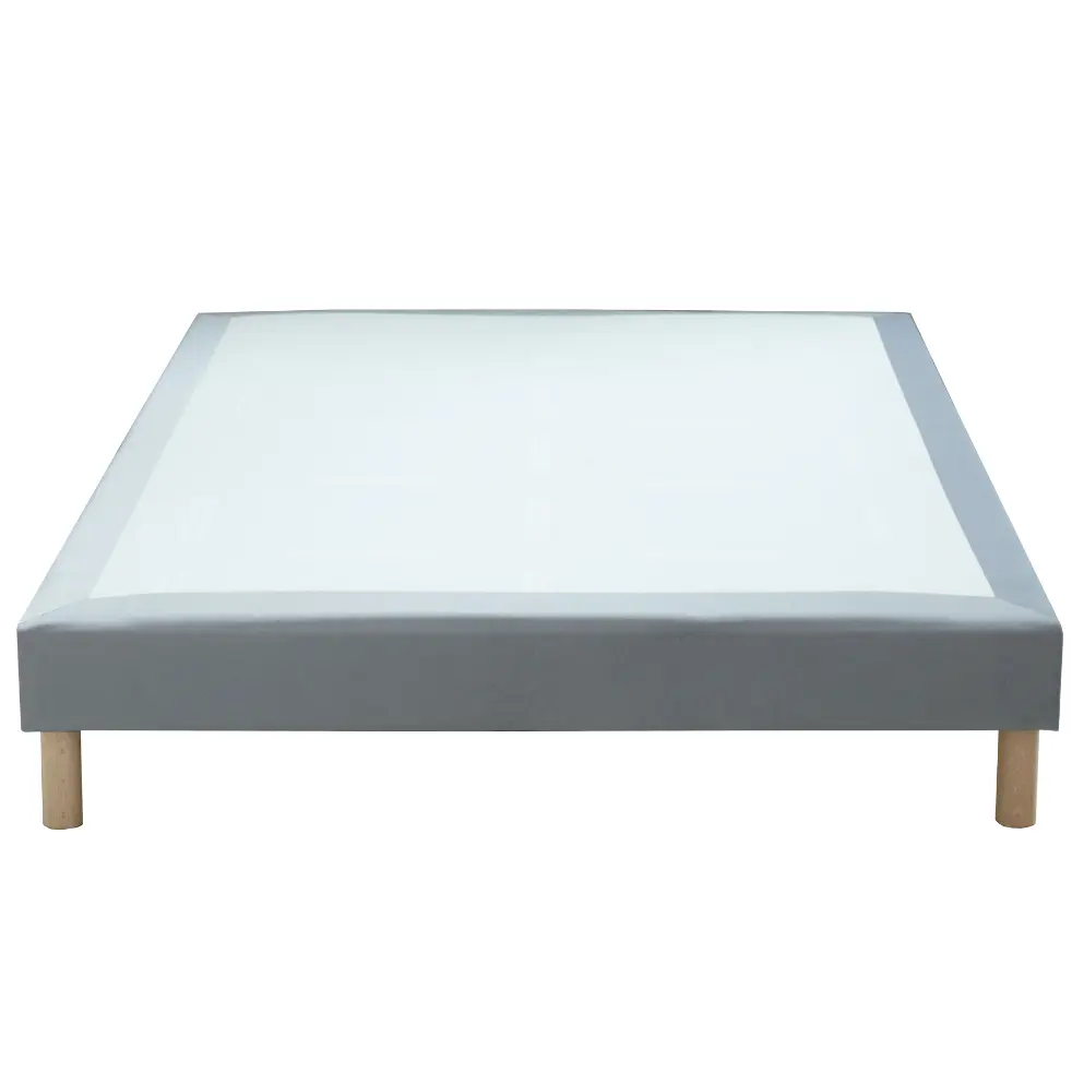 PRINCE Sommier tapissier lattes flexibles velours ACIER