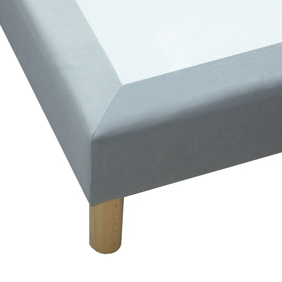 PRINCE Sommier tapissier lattes flexibles velours ACIER