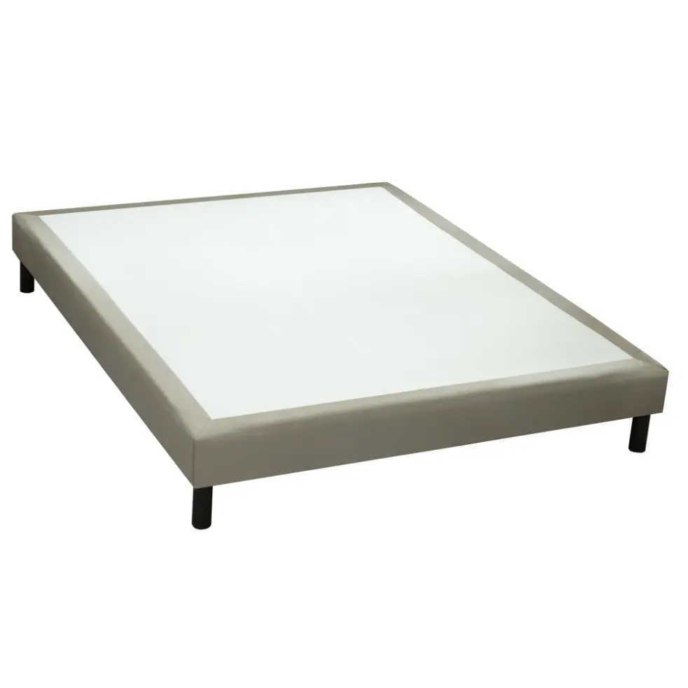 PRINCE Sommier tapissier lattes flexibles velours ACIER