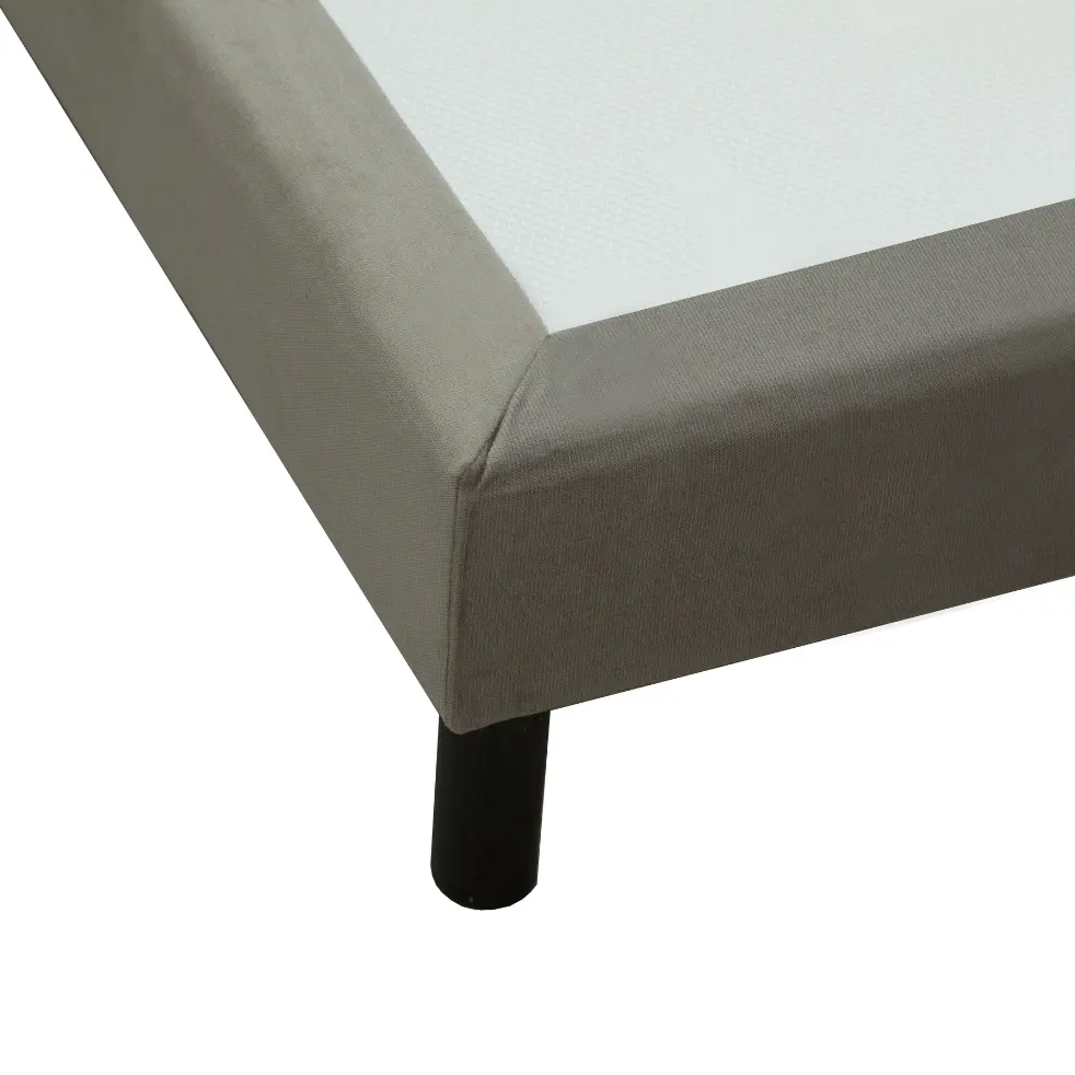 PRINCE Sommier tapissier lattes flexibles velours ACIER