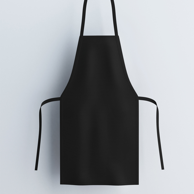 Tablier Valet polycoton noir sans poche