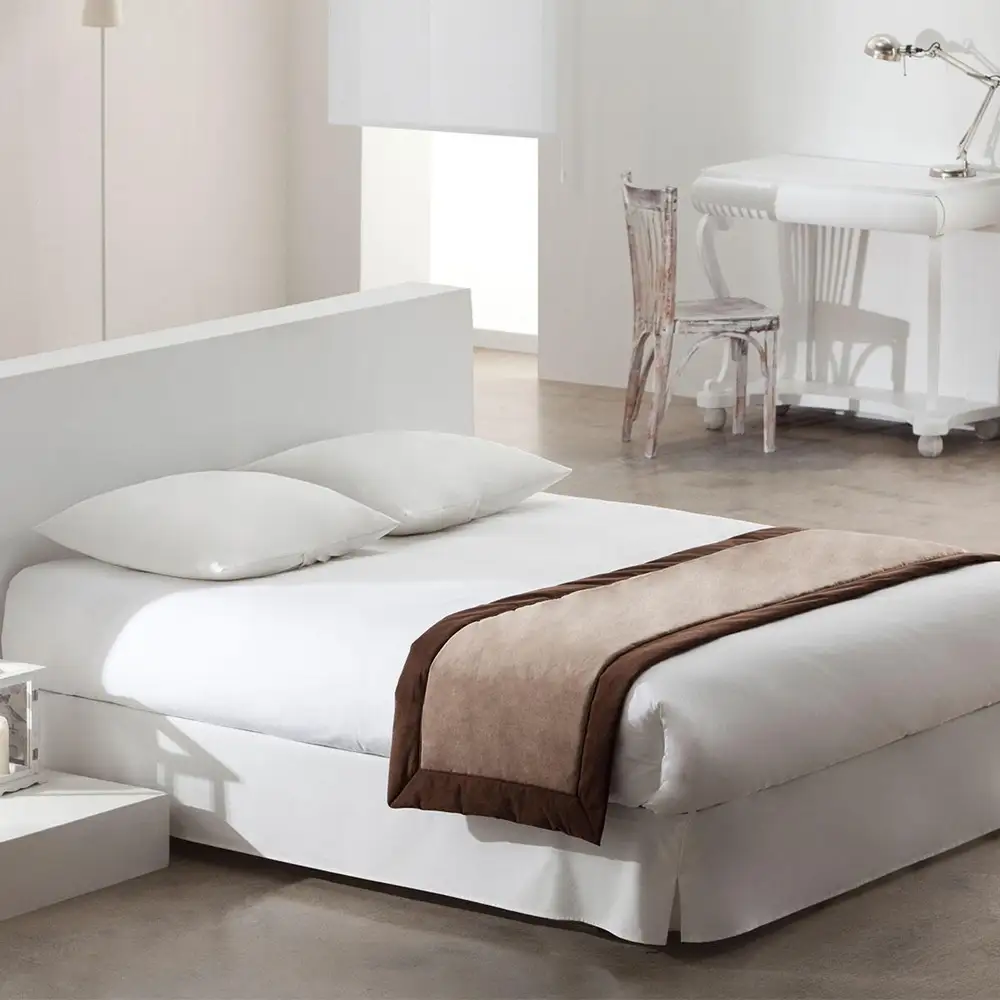 Chemin de lit Opéra réversible en velours - souris et poivre