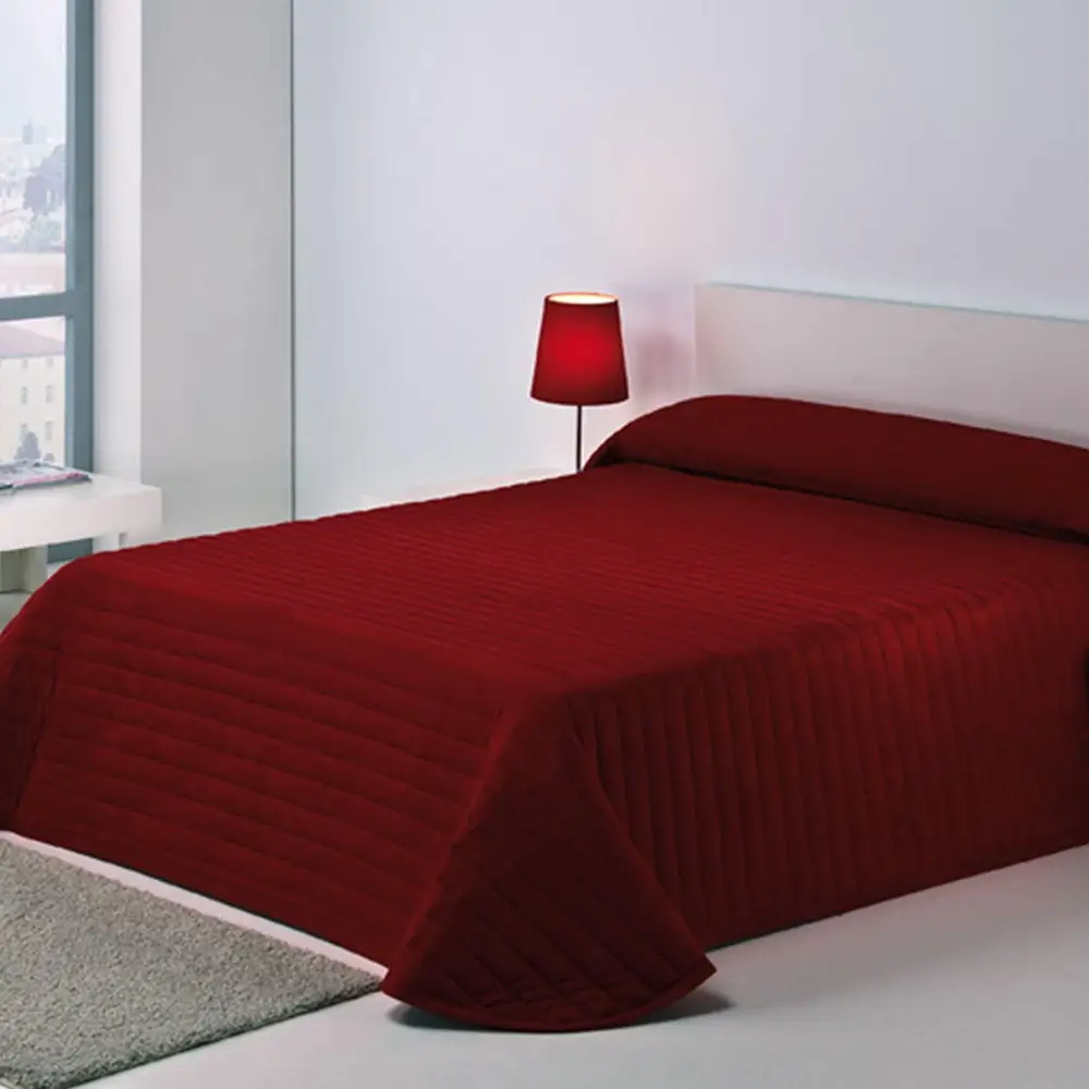 Jeté de lit Tildou matelassé - bordeaux