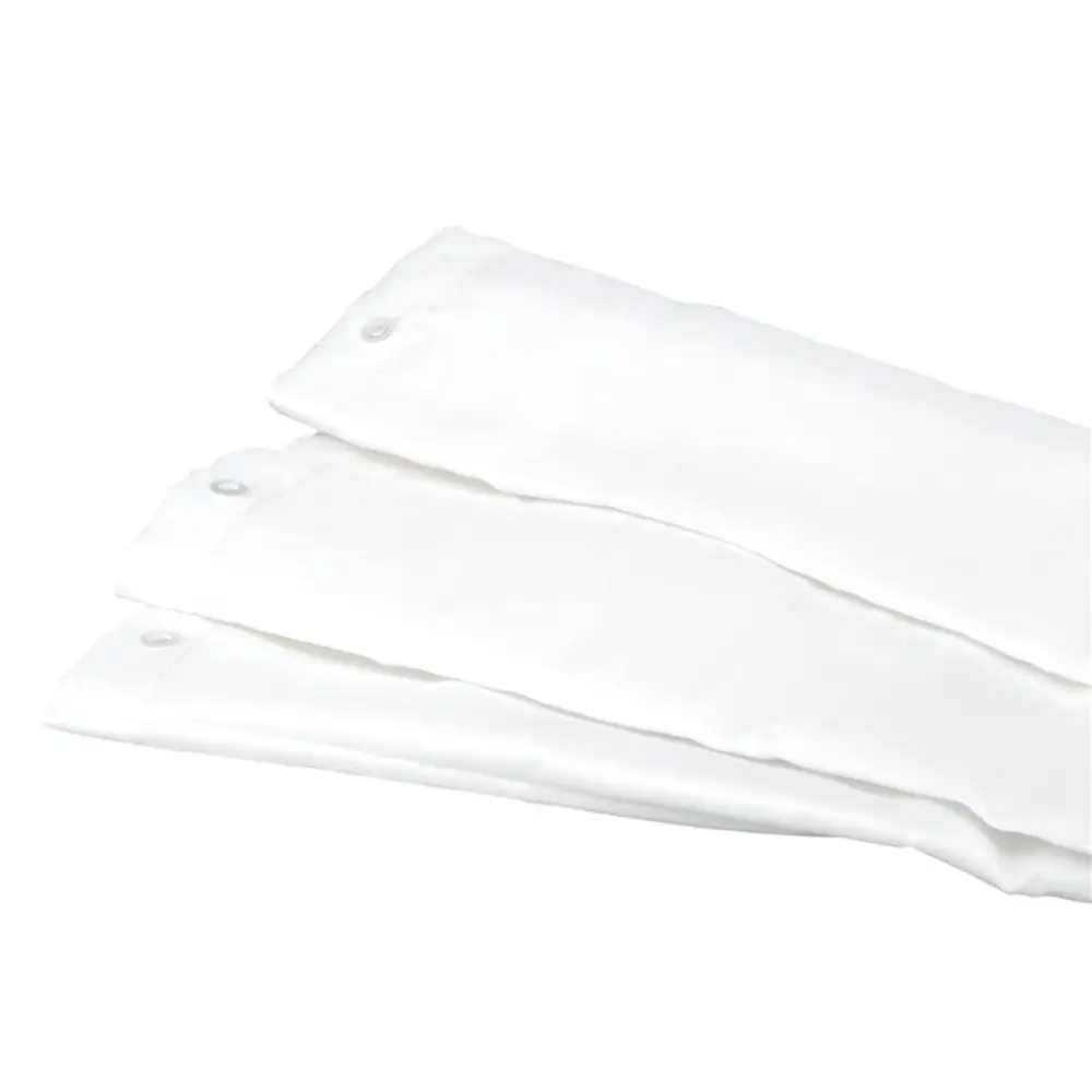 Rideau de douche blanc - oeillets métalliques