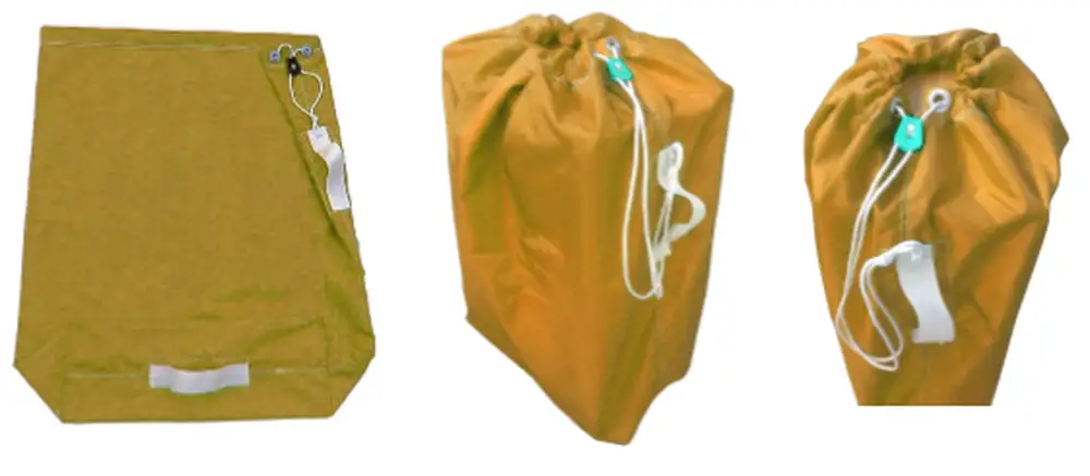 Sac à linge jaune - 140 L