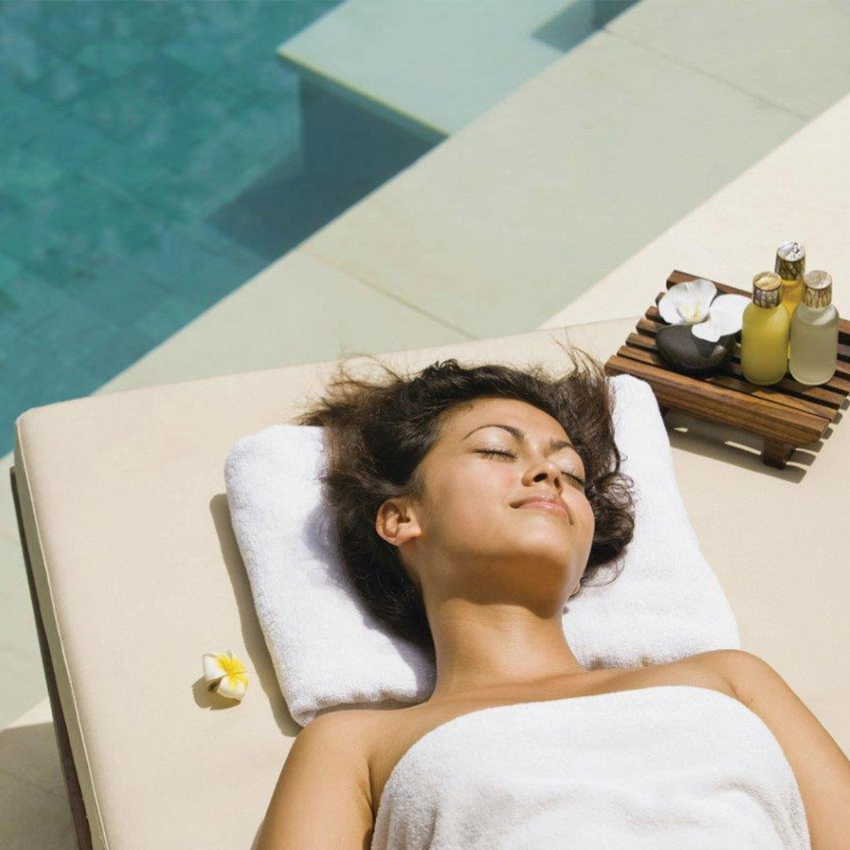 Drap de bain piscine et Spa blanc 500 g/m²