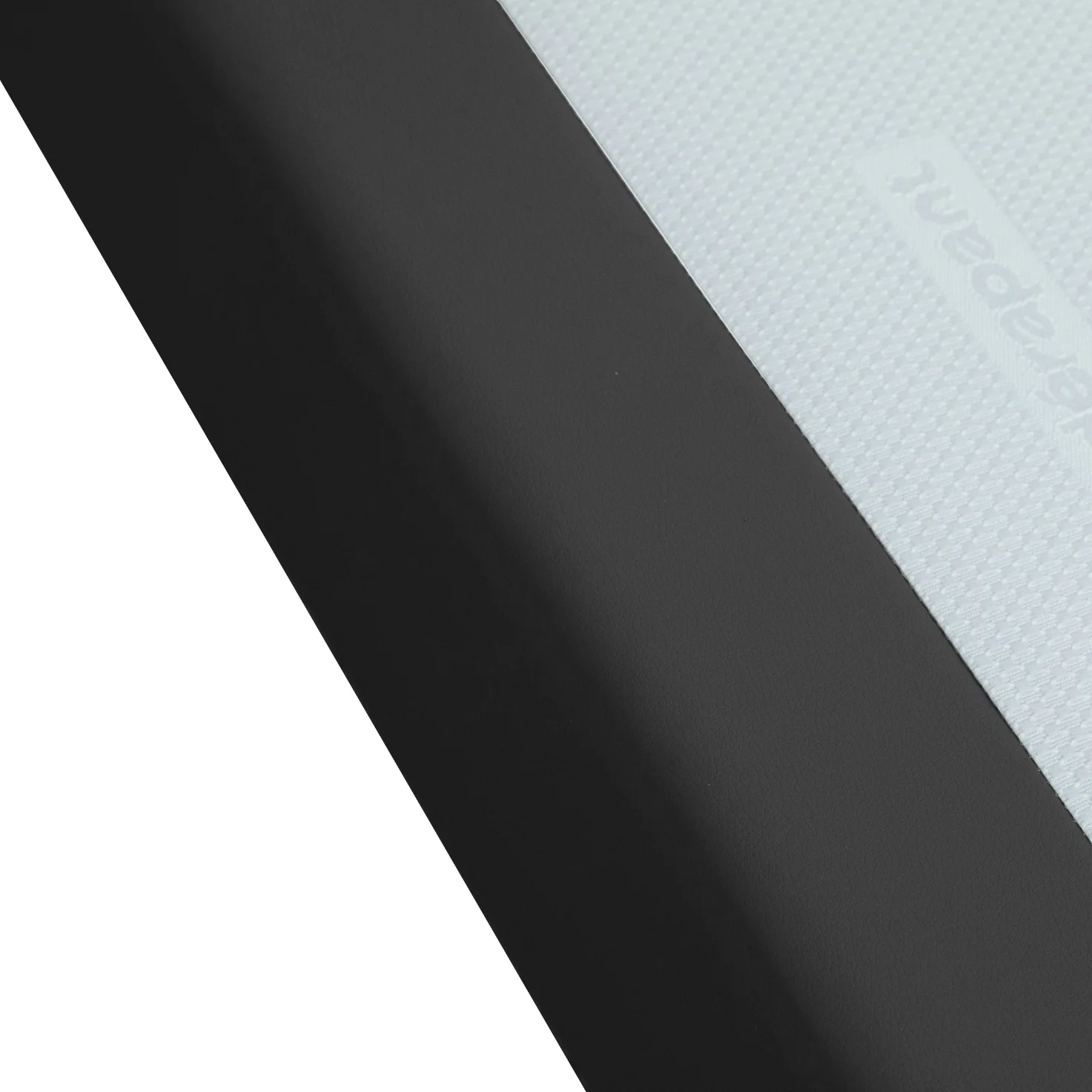 PRINCE sommier tapissier lattes flexibles similicuir GRIS ANTHRACITE