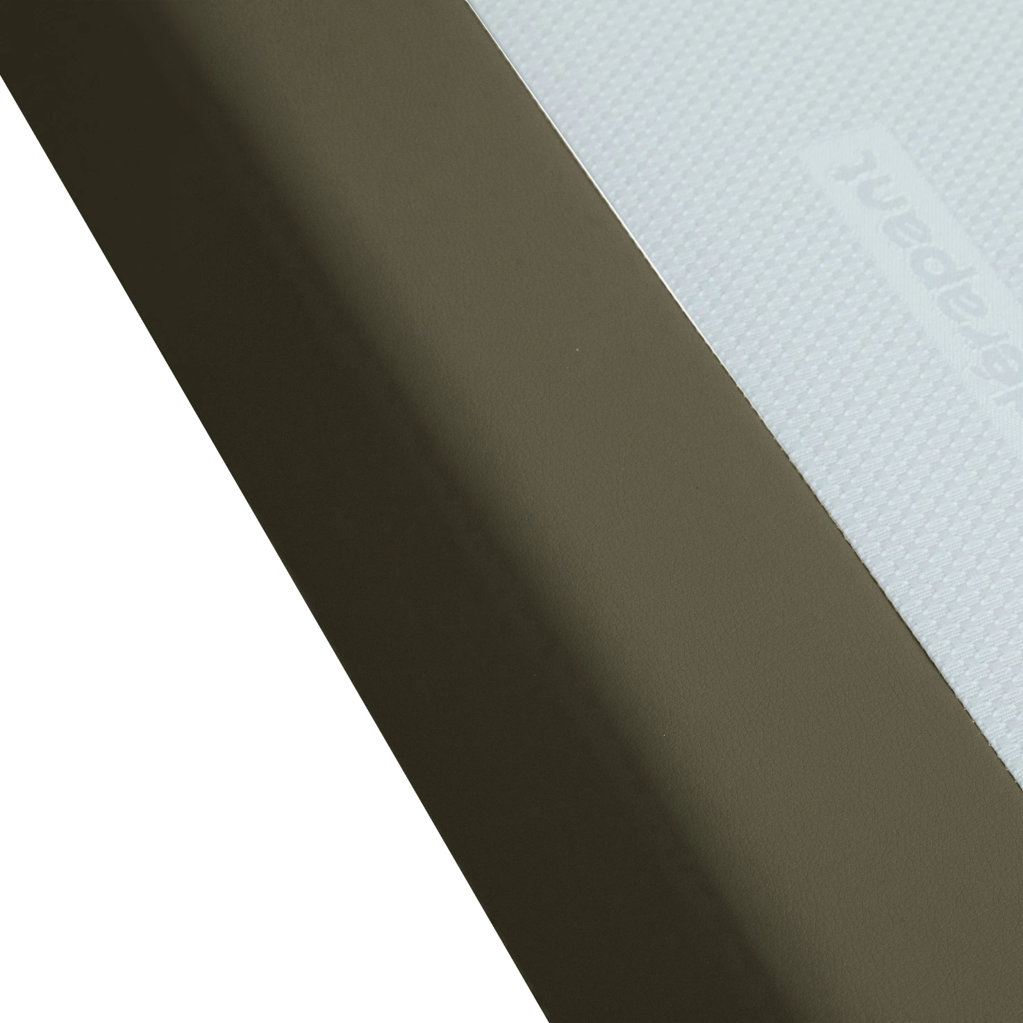 PRINCE sommier tapissier lattes flexibles similicuir GRIS ANTHRACITE