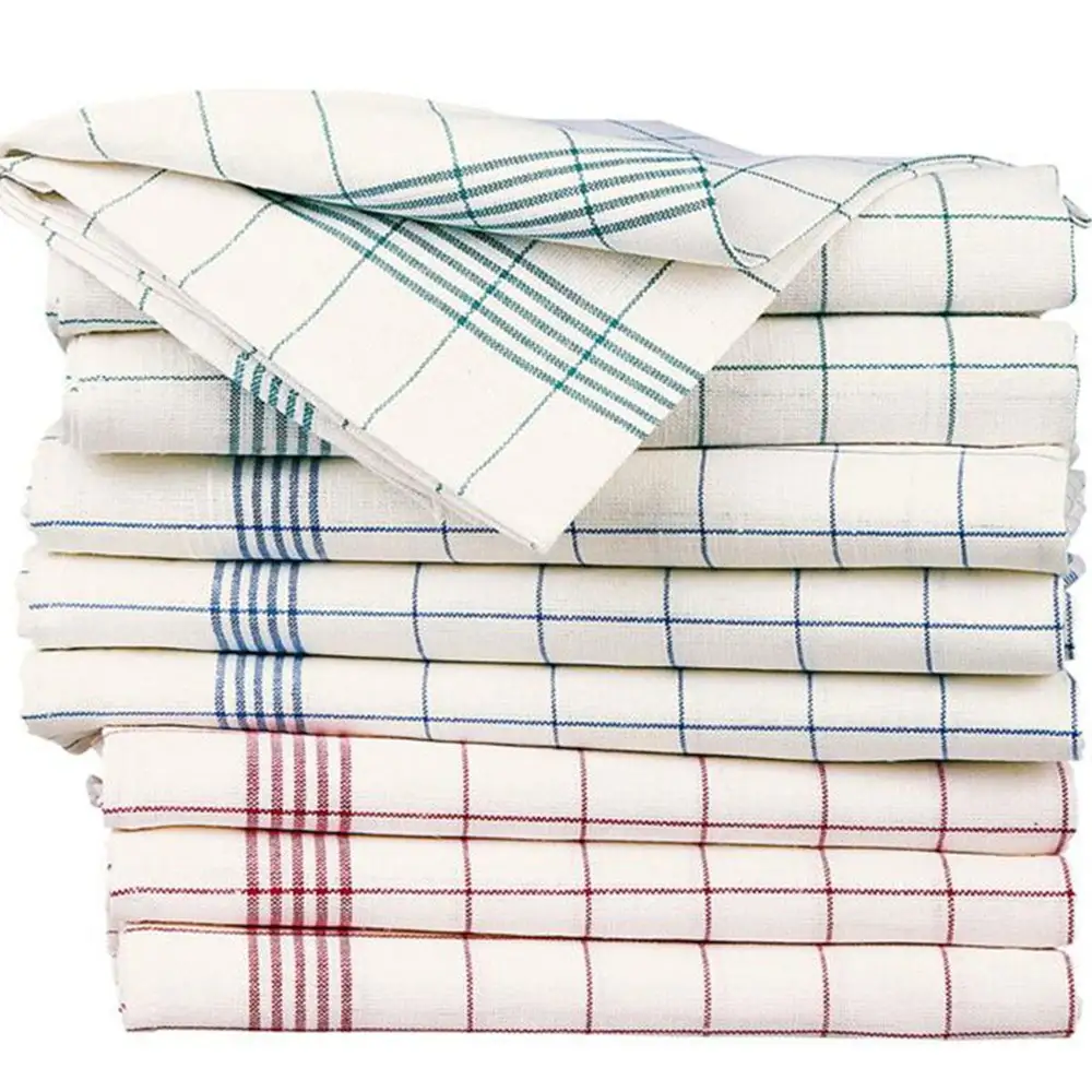 Torchon Sofia à rayures bleues